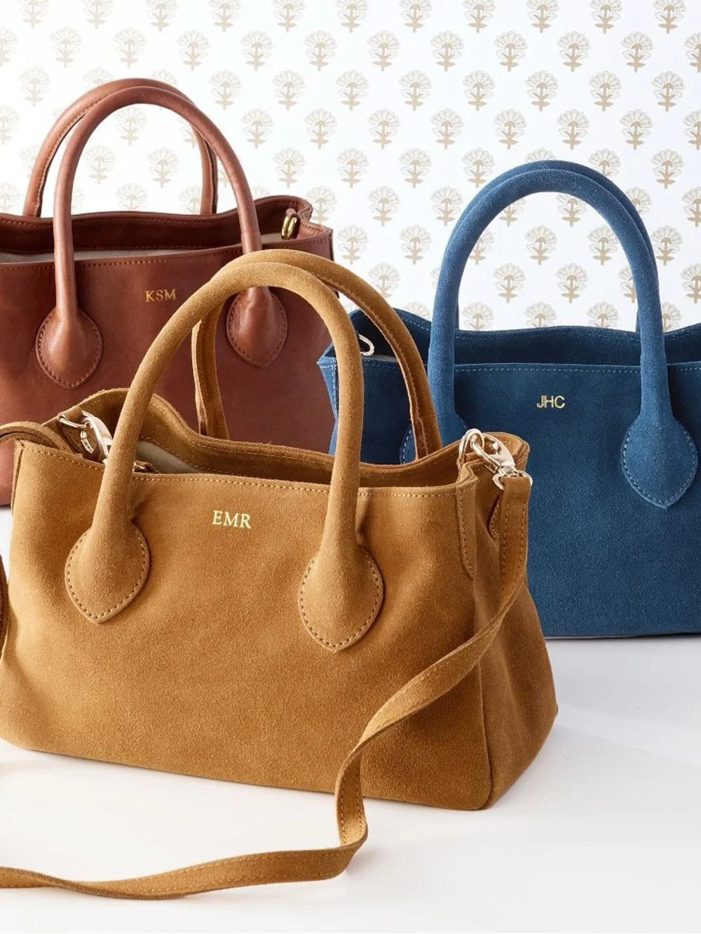 Mark & Graham Classic Leather Satchel Handbag with Crossbody Stap